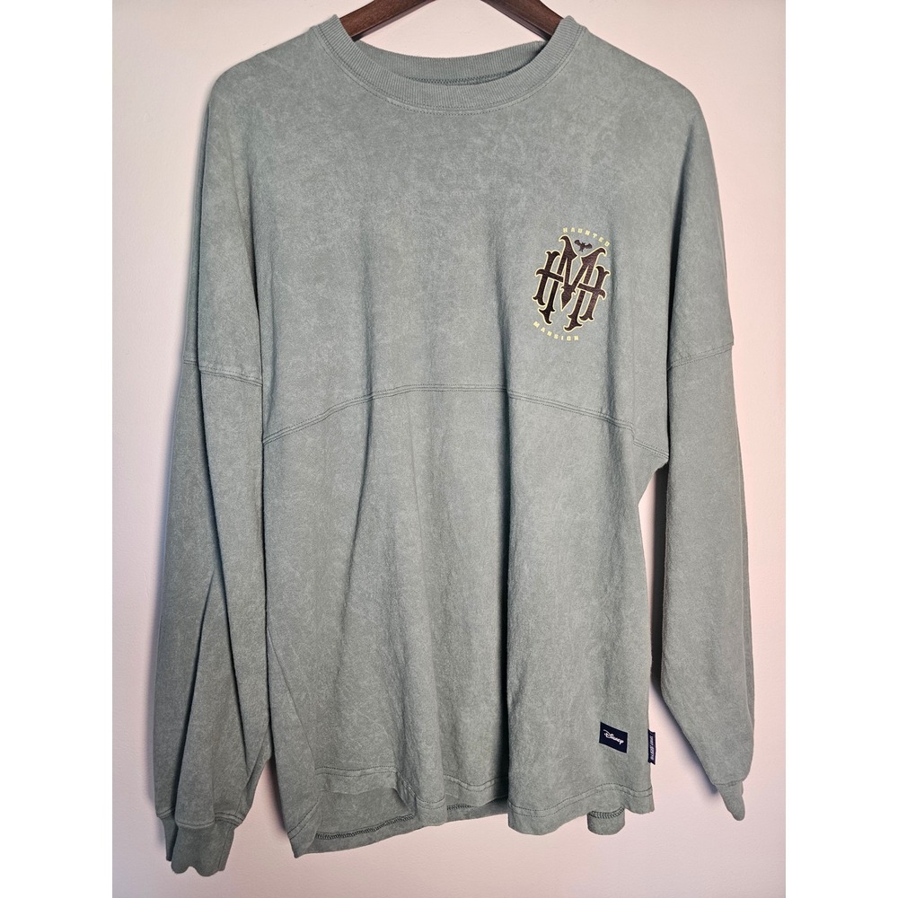 Gothic Disney Haunted Mansion Spirit Jersey Adult Medium Green Hatbox Ghost M